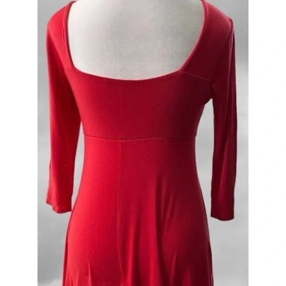 Soprano | 💋Vibrant Red Square Neck Line Long Sleeve Mini Dress - Picture 6 of 9